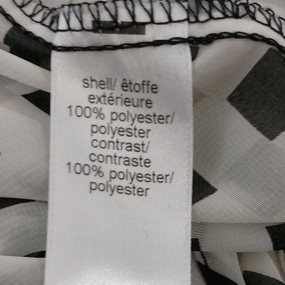 Maurices Sheer Black and White Button Up Blouse - Picture 7 of 7